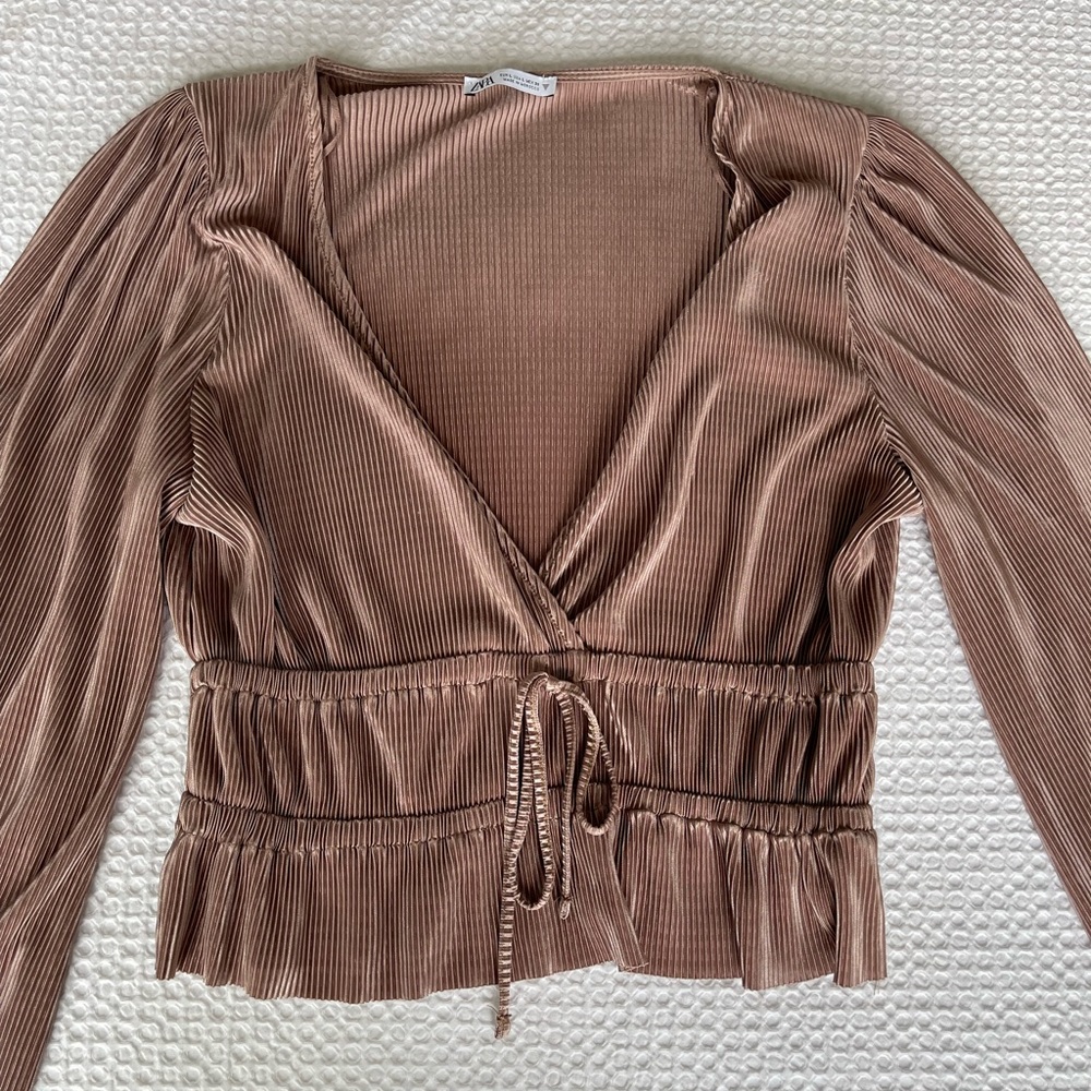 Zara plunge neck top.